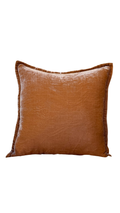 The Art of Creating Inc’s Square Pillow Silk Velvet: Blush features soft, textured silk velvet in blush pink with slightly ruffled edges and a hidden zipper closure, shown on a white background.