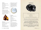 A Practical Guide to Magic in Nature by Jessica Lahoud (Simon & Schuster) is a 256-page hardcover featuring crystal spreads on Moonstone, Mookaite, and Obsidian with images, properties, chakras, correspondences, and metaphysical uses.