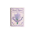 A pastel box labeled 123 Farm Paper Soap – Lavender Scent, Travel Size, 50 Sheets features lavender art and text stating “50 fragrant cleansing soap leaves” on a white background.