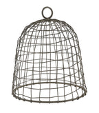 The Wire Bell Cloches - Set of 2 from Park Designs feature dome-shaped iron covers with circular top loops, perfect for protecting plants or displaying decor and adding charm to your garden or home.