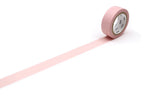 A roll of Pastel Scarlet mt masking tape with a strip pulled out against a white background.