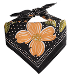 The No. 046 Amy Bandana by Handker Bandanas features a charming floral design, making it perfect for adding a playful touch to any outfit.
