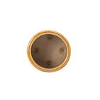 Top-down view of the Foreside Home & Garden Glossy Brown Ceramic Planter Pot, round with a smooth rim and plain interior, featuring a subtle brown reactive glaze, set against a white background.