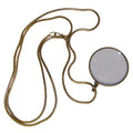 The Madison Bay Co. Magnifying Glass on Necklace (Antique Reproduction, 1-3/4") pairs vintage charm with practicality, offering a stylish alternative to traditional readers in the form of an elegant round pendant accessory.