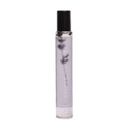 The 123 Farm Lavender Tranquil Roller – Organic Blend for Relaxation 10ml is a clear, portable bottle with light purple liquid and dark stones, perfect for on-the-go aromatherapy and organic relaxation.