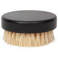 The Sisal Palm Dish Brush by Danica Heirloom features a round scrub head, flat bamboo handle, and stiff light bristles—ideal for eco-friendly, compostable cleaning.