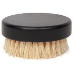 The Sisal Palm Dish Brush by Danica Heirloom features a round scrub head, flat bamboo handle, and stiff light bristles—ideal for eco-friendly, compostable cleaning.