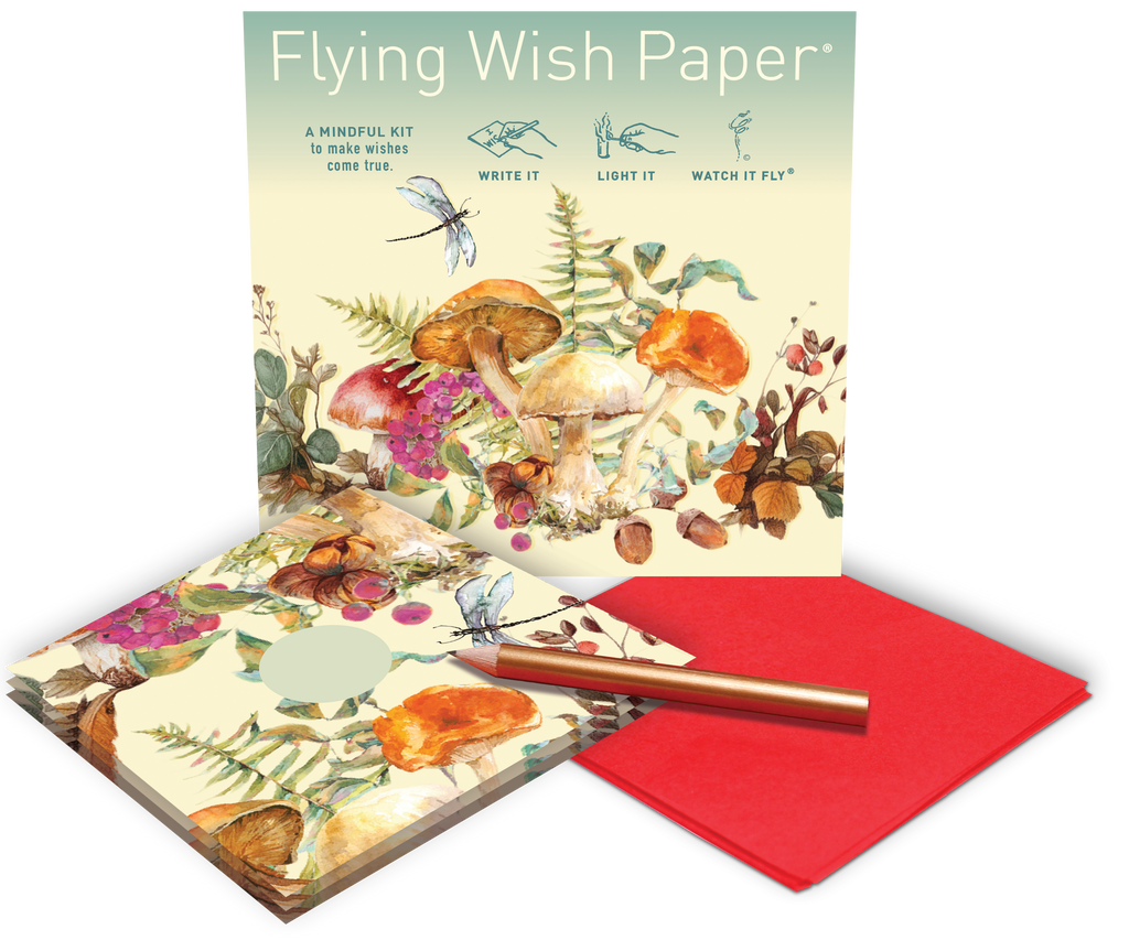 A paper and pen set for jotting dreams—a mindful gift inspired by the BOTANICALS — Flying Wish Paper® Standard Mini WISHING KIT™ from FLYING WISH PAPER®.
