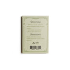 Back of 123 Farm Paper Soap – Olive Oil, Travel Size, 50 Sheets: Directions—Place one sheet on dry hands, add water, lather, rinse. Ingredients: olive extract, edible pigments, olive oil & glycerin.